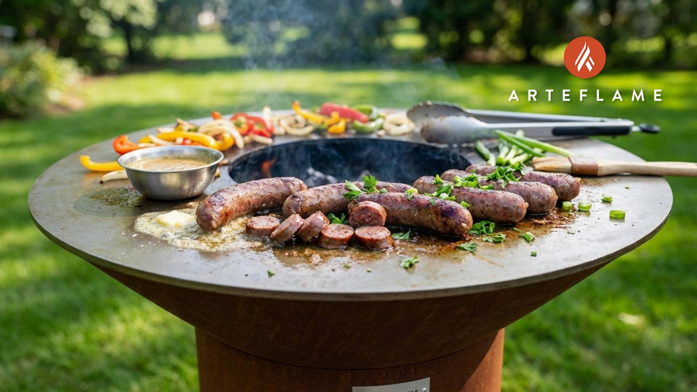 Smoky Louisiana Grilled Venison Sausage with Homemade Creole Mustard