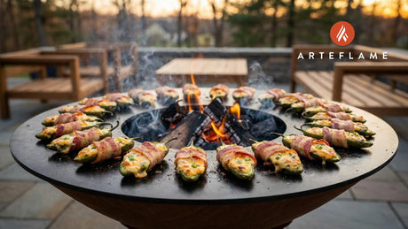 Smoked Vermont Cheddar & Bacon Jalapeño Poppers on the Arteflame