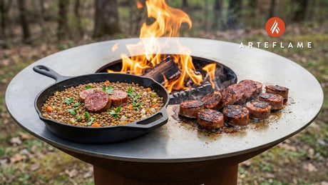Grilled Italian Cotechino with Lentils: A Smoky New Year's Tradition