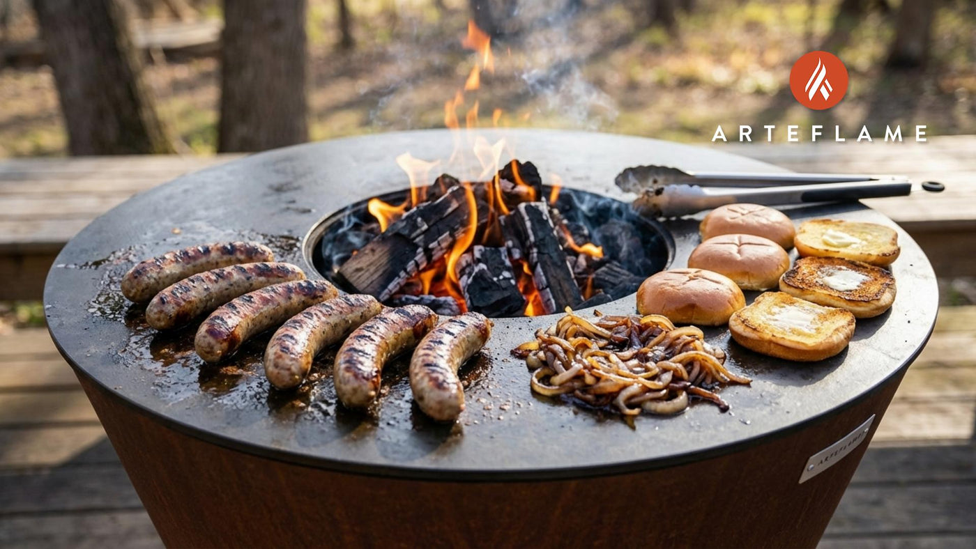 Perfectly Seared Minnesota Wild Rice Bratwurst on the Arteflame Grill