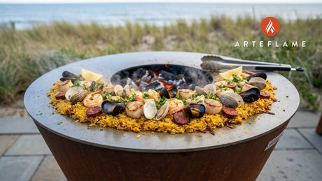 Authentic New Jersey Shore Grilled Seafood Paella on the Arteflame