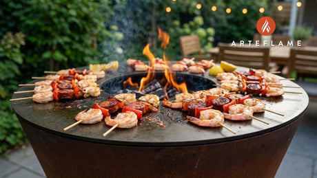 Grilled New Jersey Shrimp & Chorizo Skewers | Arteflame Recipe