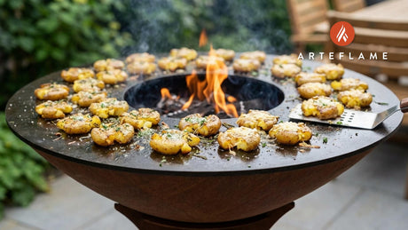 Crispy Grilled Idaho Smashed Potatoes | Arteflame Recipe