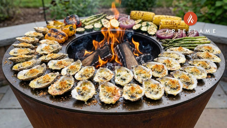 Smoky Grilled Florida Apalachicola Oysters with Garlic Parmesan Butter