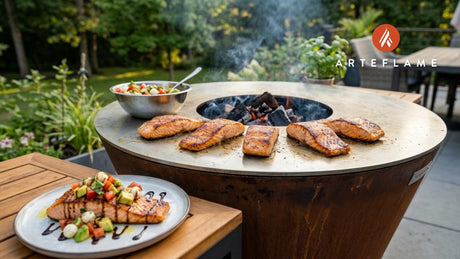 California Grilled Wild Salmon with Avocado & Balsamic Glaze