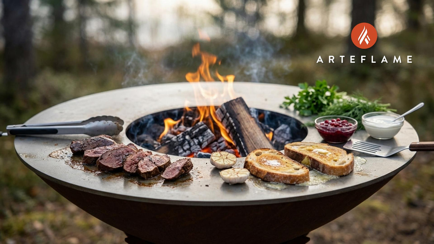Grilled Elk on Finnish Toast with Lingonberries