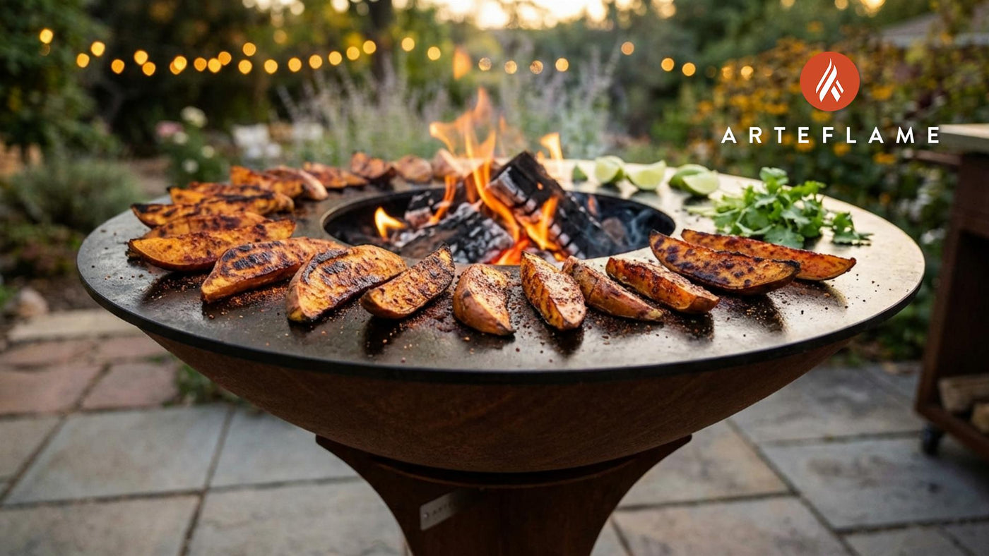 Smoky New Mexico Grilled Sweet Potato Wedges with Chile Seasoning