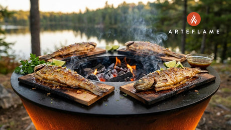 Canadian Cedar Planked Grilled Trout with Maple-Ginger Glaze