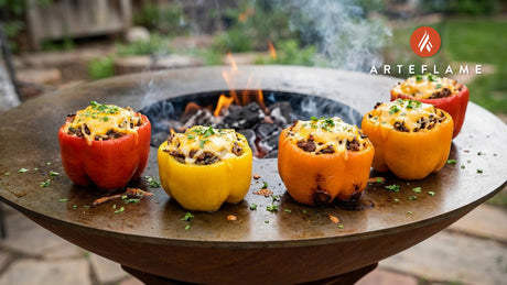 Grilled North Dakota Bison Stuffed Peppers