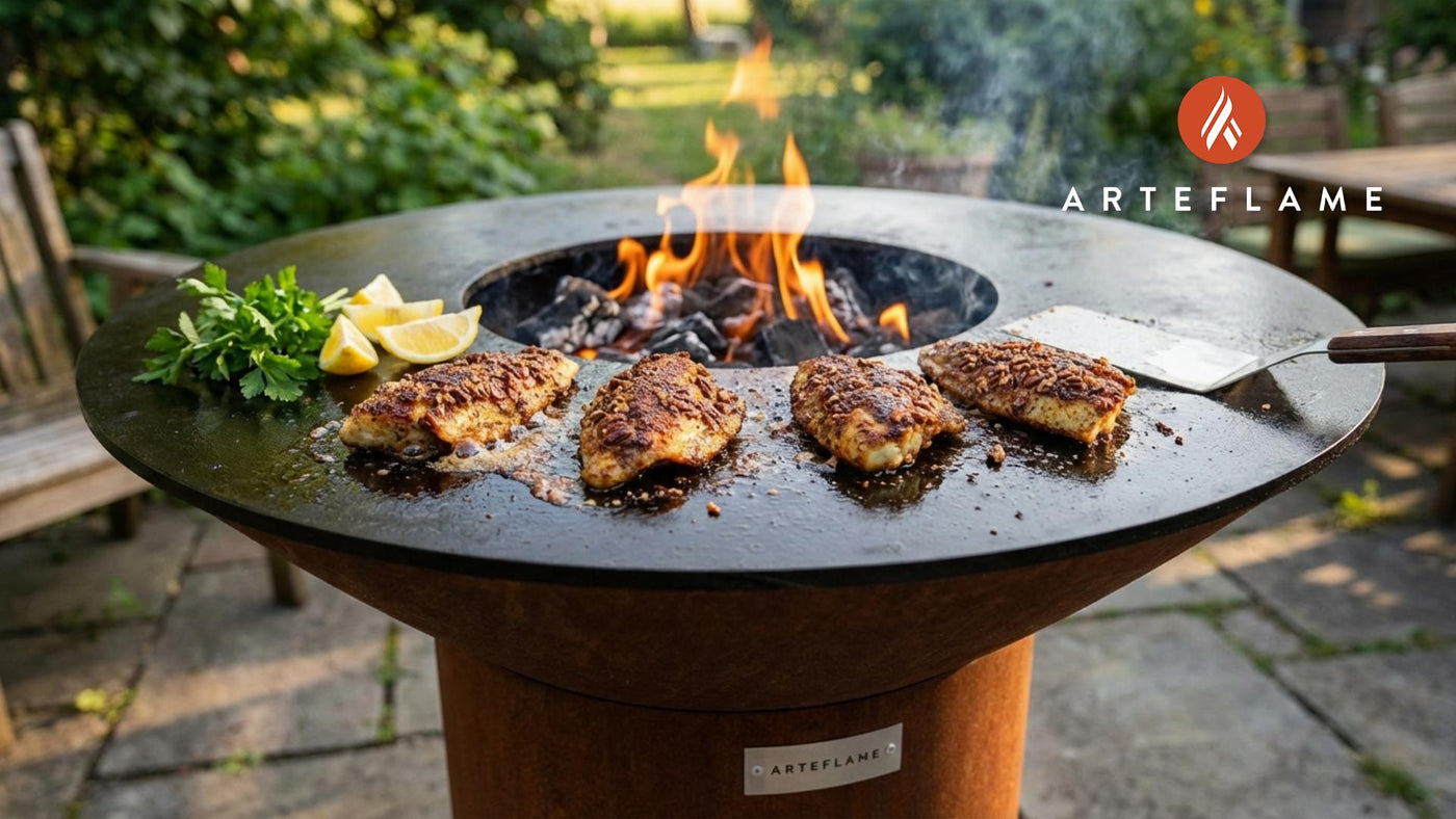 Grilled Pecan-Crusted Oklahoma Catfish on the Arteflame