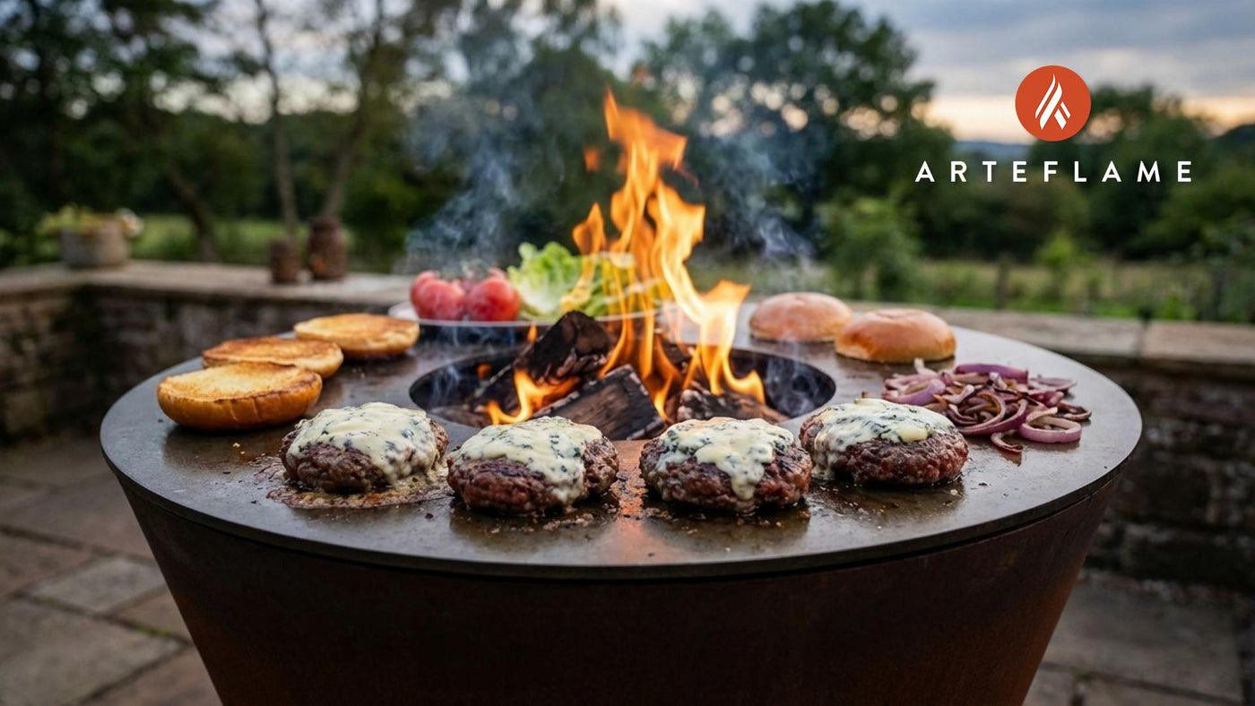 Gourmet Scottish Beef Burgers with Blue Cheese | Arteflame Grill Recipe