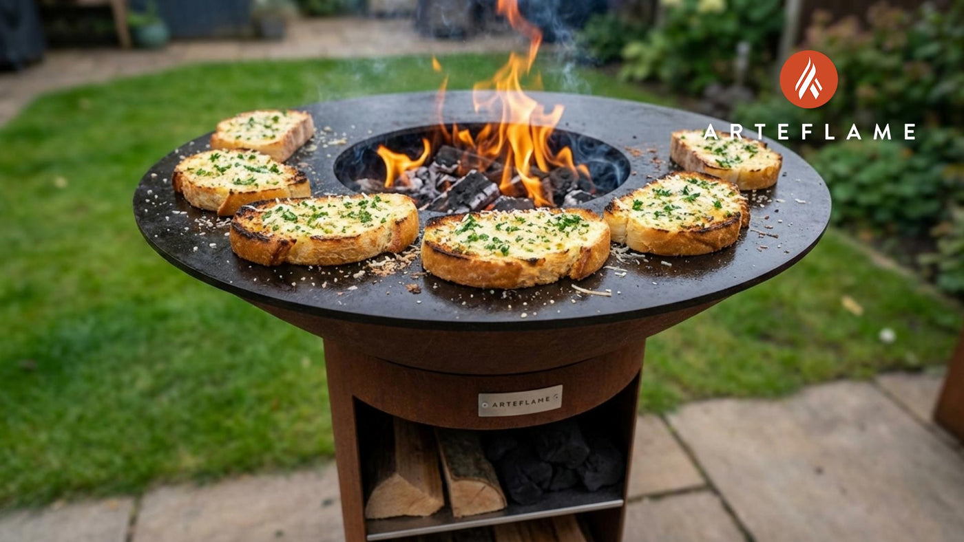 Crispy, Smoky Grilled Garlic Bread on the Arteflame