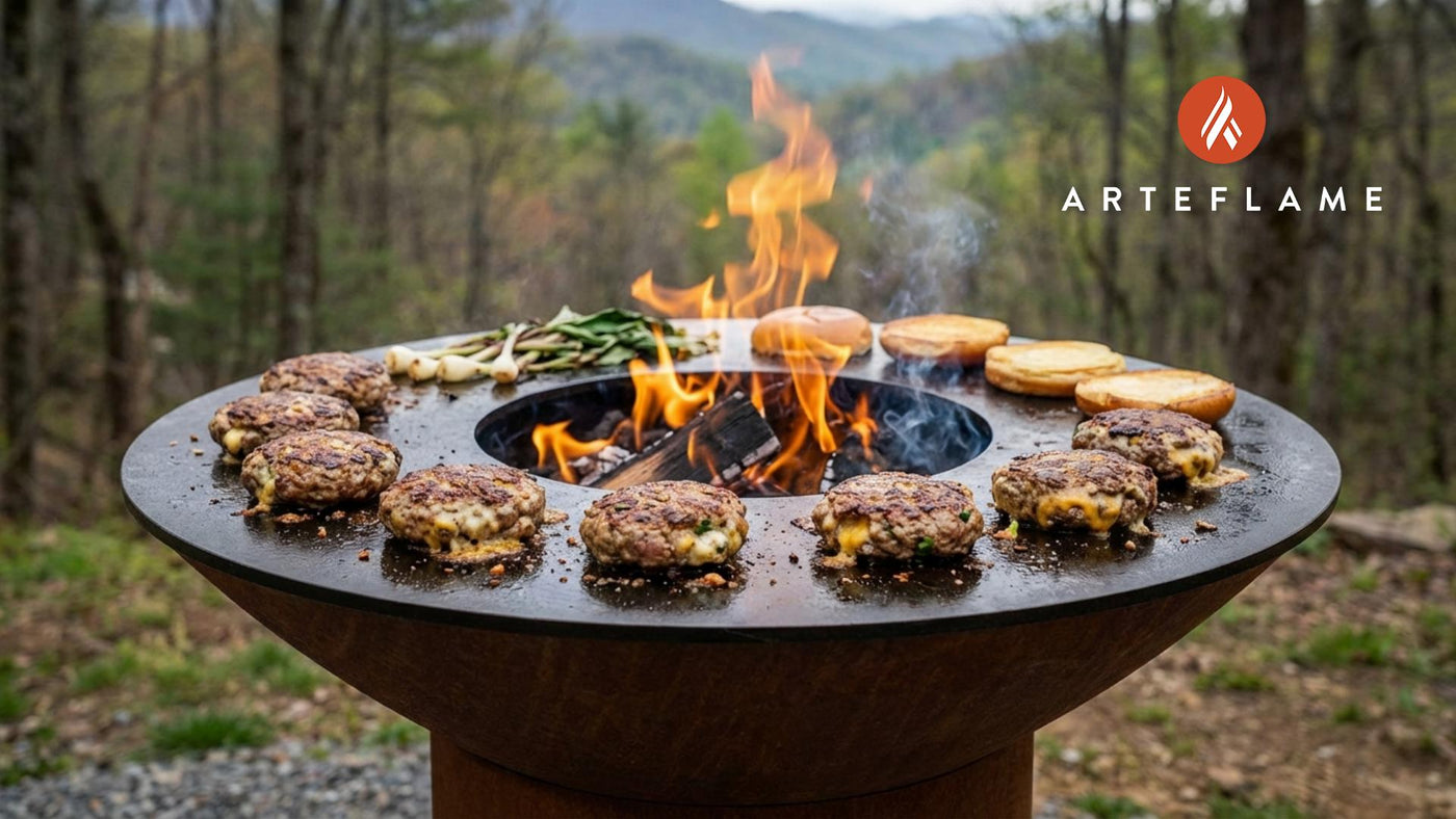 West Virginia Ramp Stuffed Burgers on the Arteflame Grill