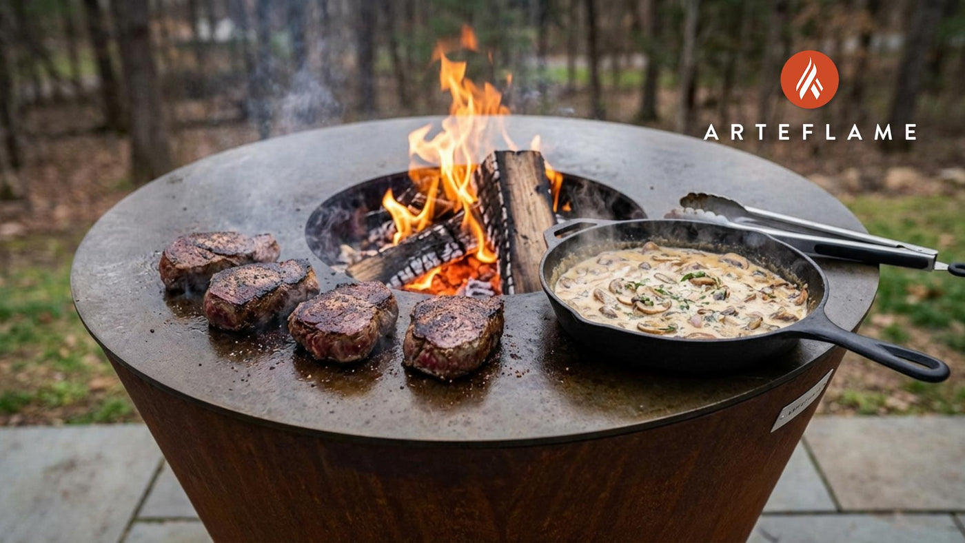Grilled Pennsylvania Venison Steak with Creamy Mushroom Sauce