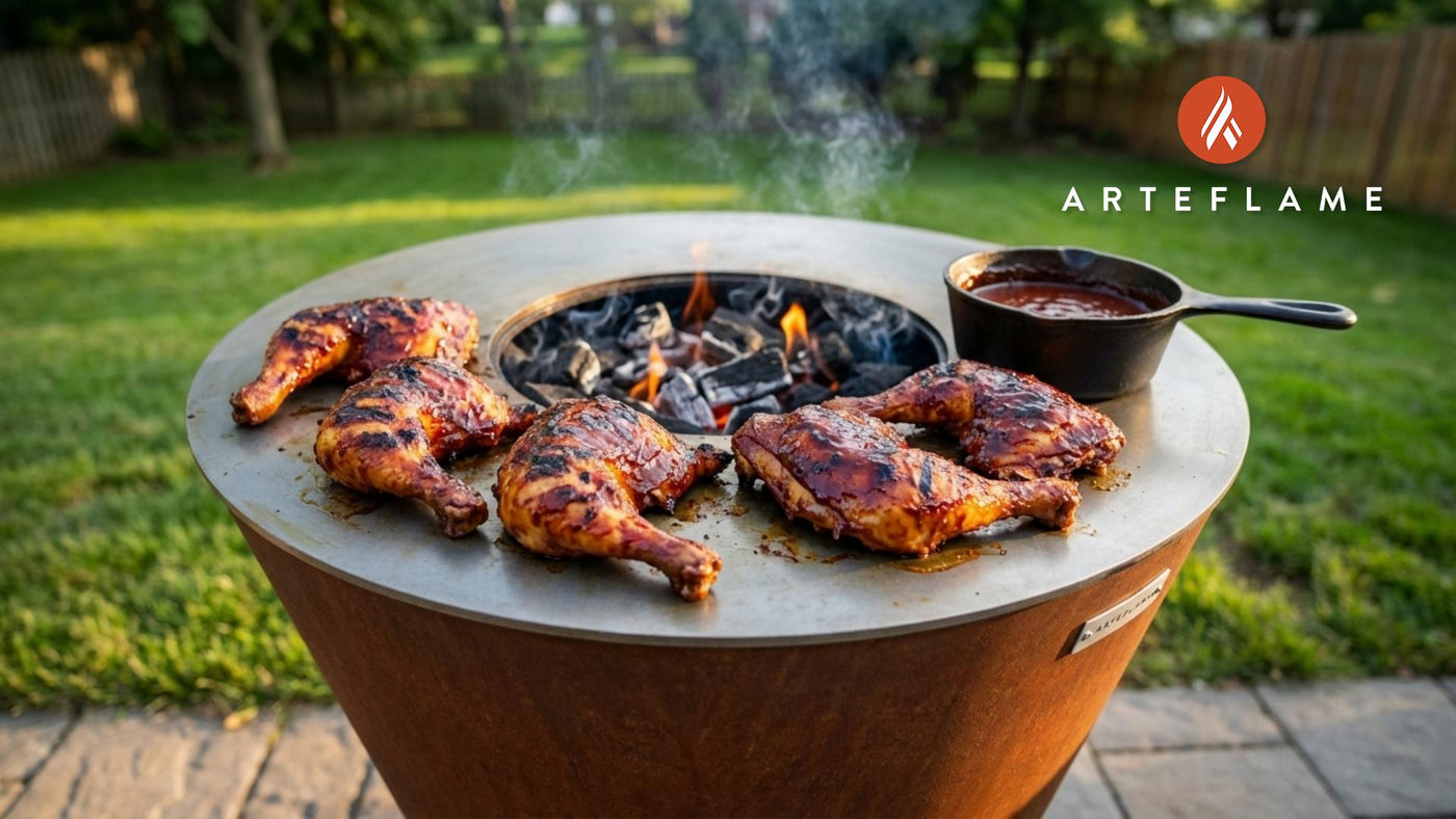 Smoky Kansas City BBQ Chicken Quarters on the Arteflame Grill