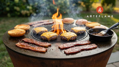 Smoked Maple Bacon Burgers with Sticky Maine Glaze