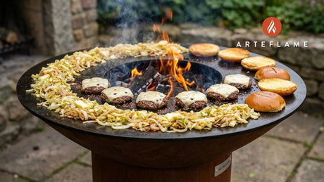 Authentic Nebraska Grilled Runza Burgers on the Arteflame