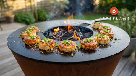 Smoky Korean Charcoal Grilled Soft Tofu on the Arteflame