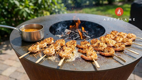 Grilled Florida-Style Coconut Shrimp Skewers on the Arteflame