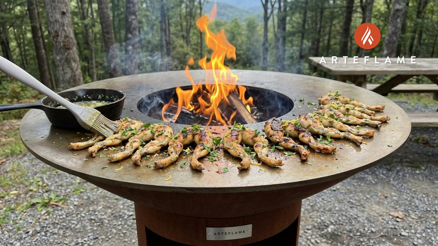 Rustic West Virginia Grilled Frog Legs with Garlic Butter