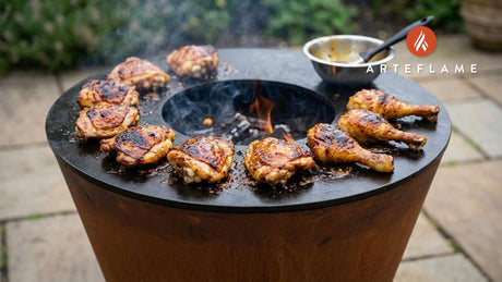 British Sticky Honey Mustard Glazed Chicken for the Arteflame Grill