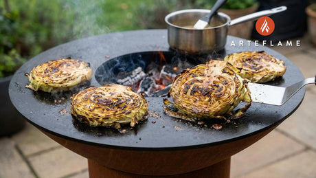 Grilled Scottish Cabbage Steaks with Whisky Butter Glaze
