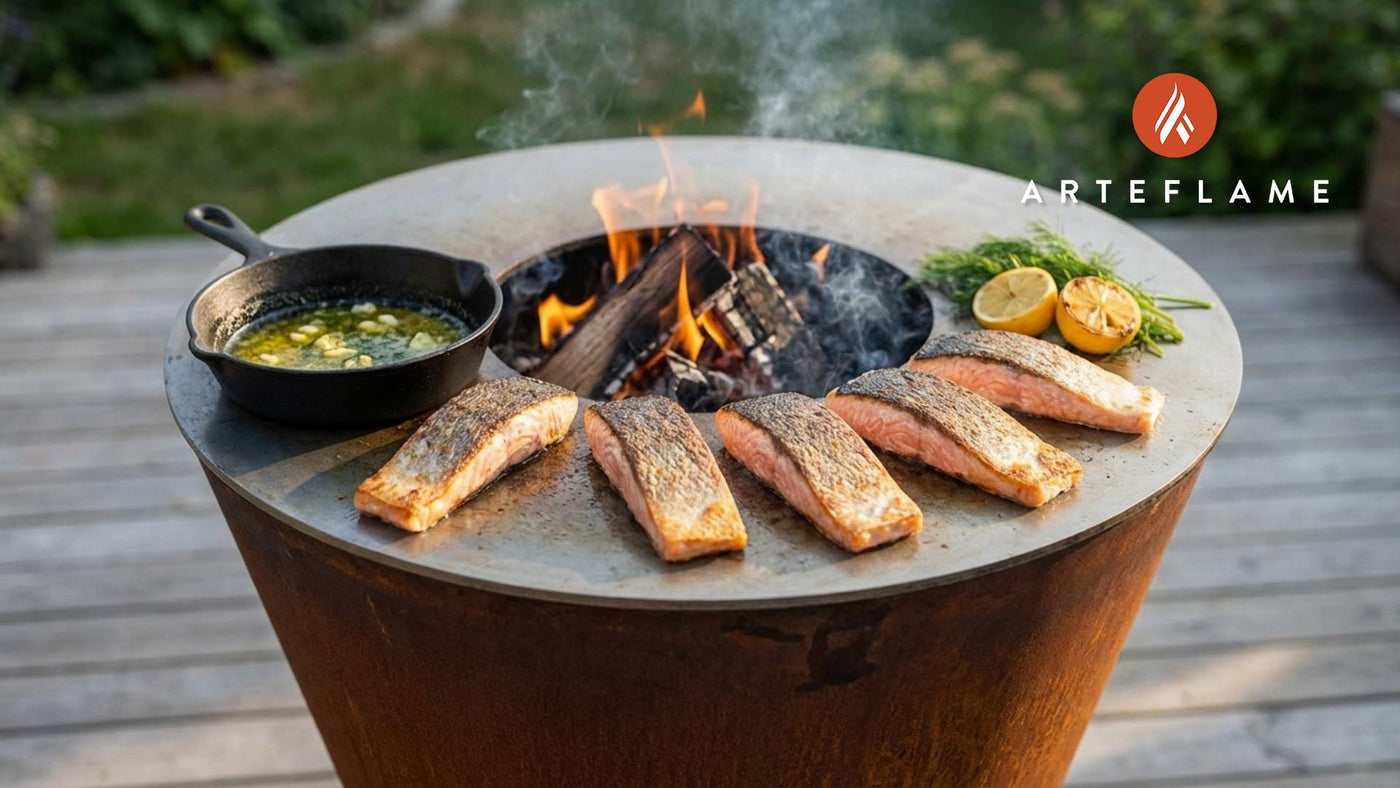 Grilled Norwegian Salmon with Lemon Dill Butter: A Wood-Fired Masterpiece