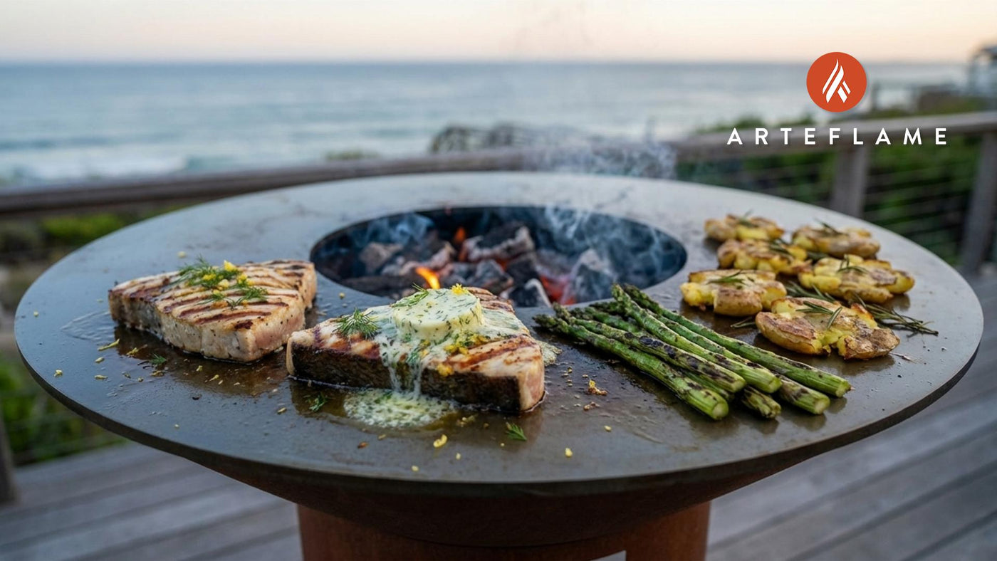 Maine-Style Grilled Swordfish with Zesty Herb Butter