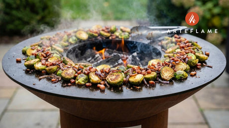 Crispy Iowa Balsamic Glazed Brussels Sprouts on the Arteflame Grill