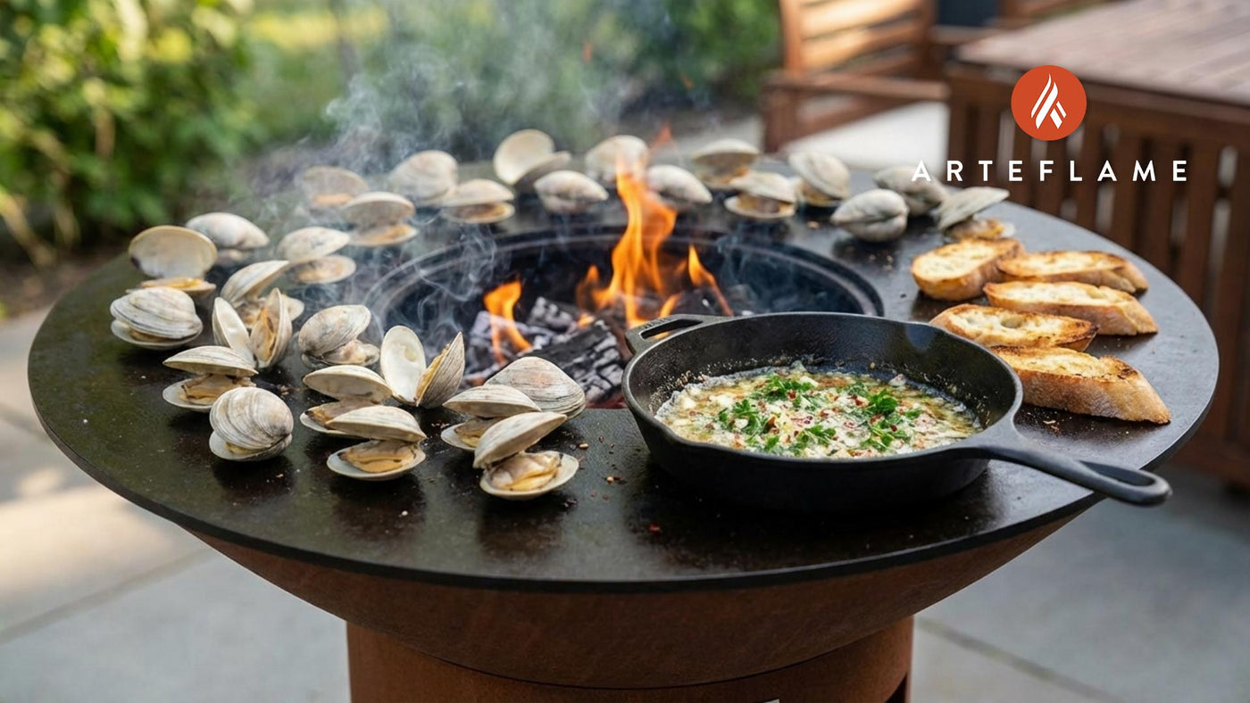Smoky Grilled Delaware Clams with Garlic Herb Butter