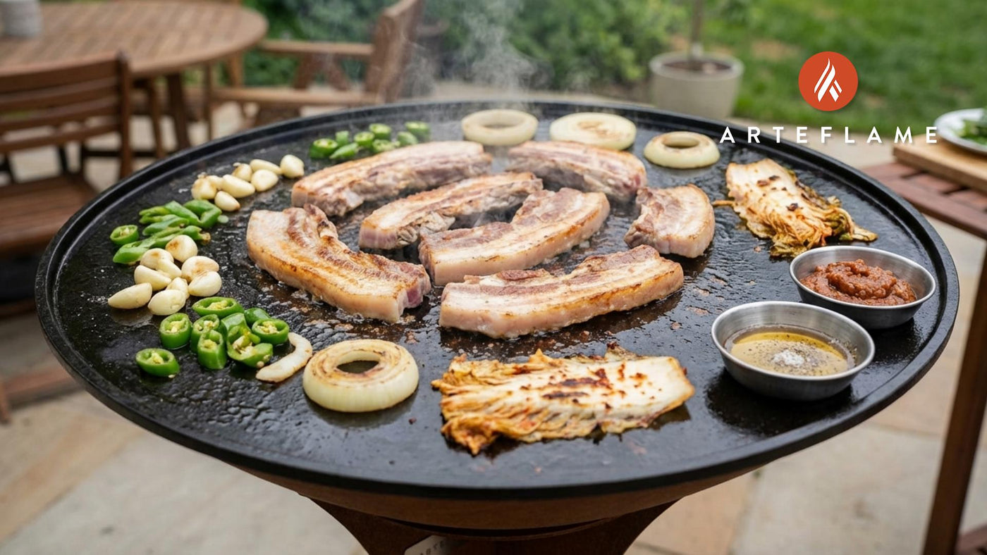Authentic Korean Grilled Pork Belly (Samgyeopsal) on the Arteflame Grill