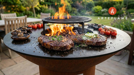 Authentic British Grilled Garlic & Black Pepper Steak on the Arteflame
