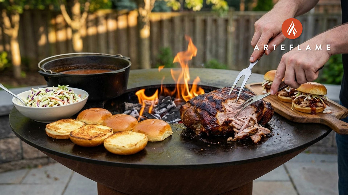 Authentic Arkansas BBQ Pulled Pork Sliders on the Arteflame