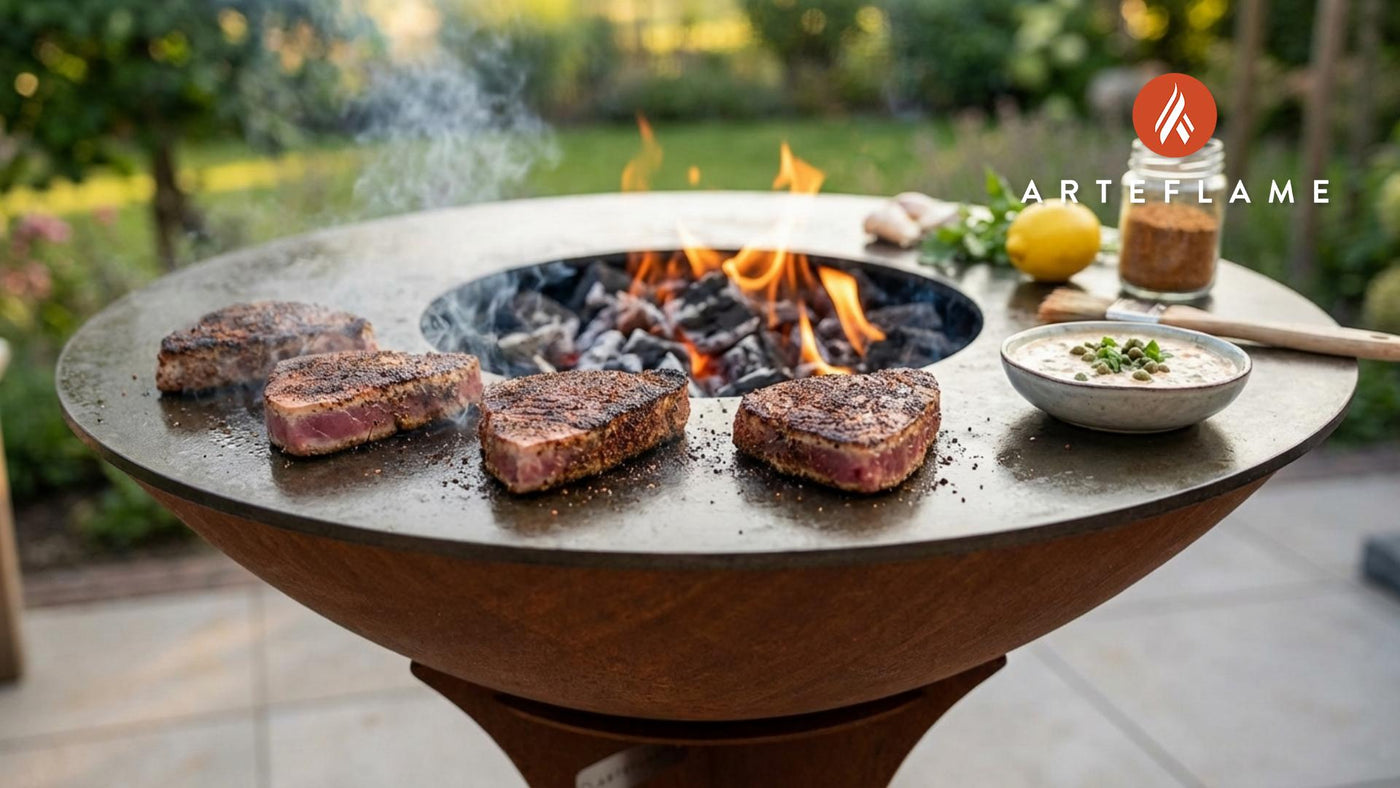 Blackened Tuna with Homemade Cajun Remoulade on the Grill
