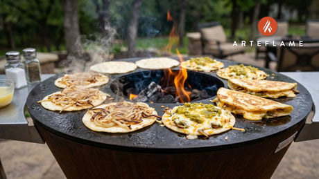 Smashed Oklahoma Fried Onion & Green Chile Quesadillas