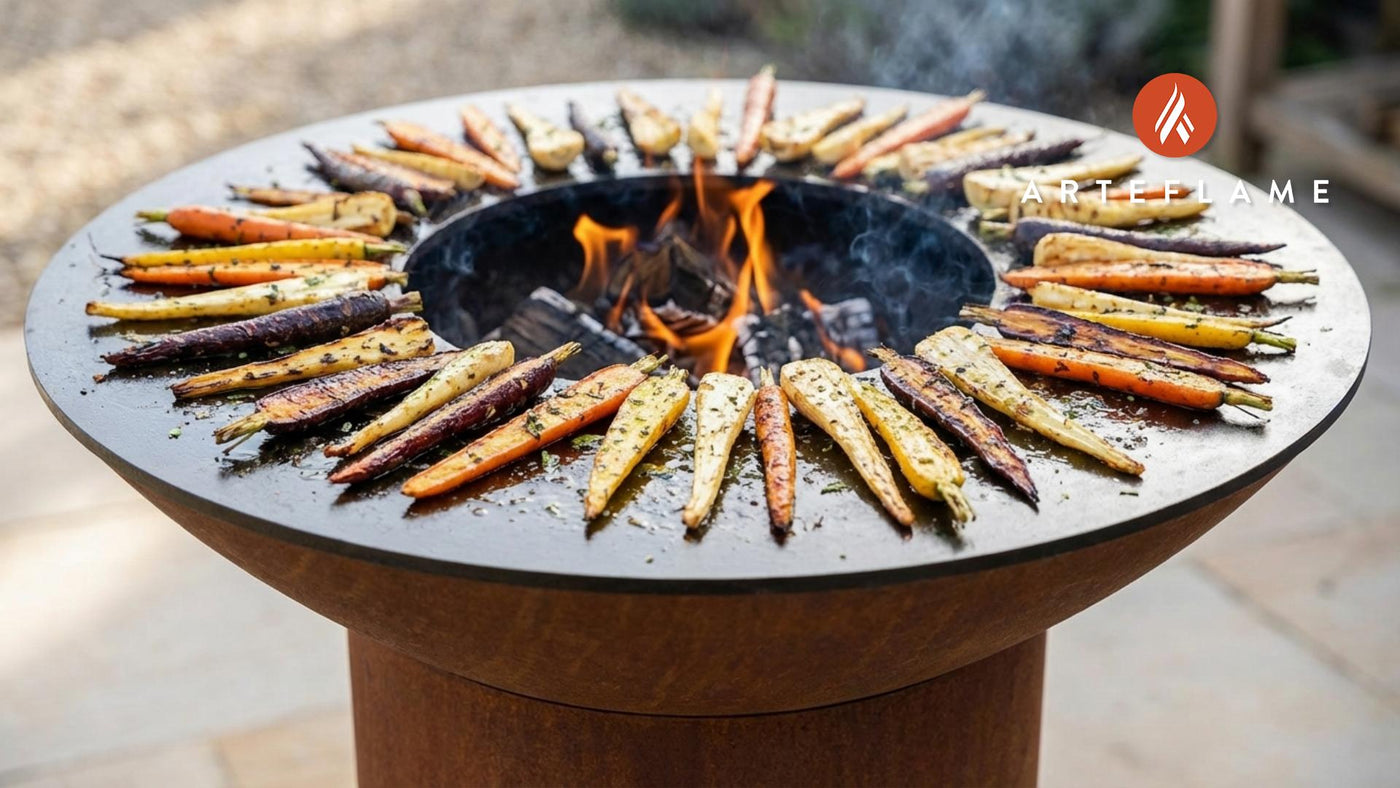 Smoky Belgian Grilled Rainbow Carrots & Parsnips