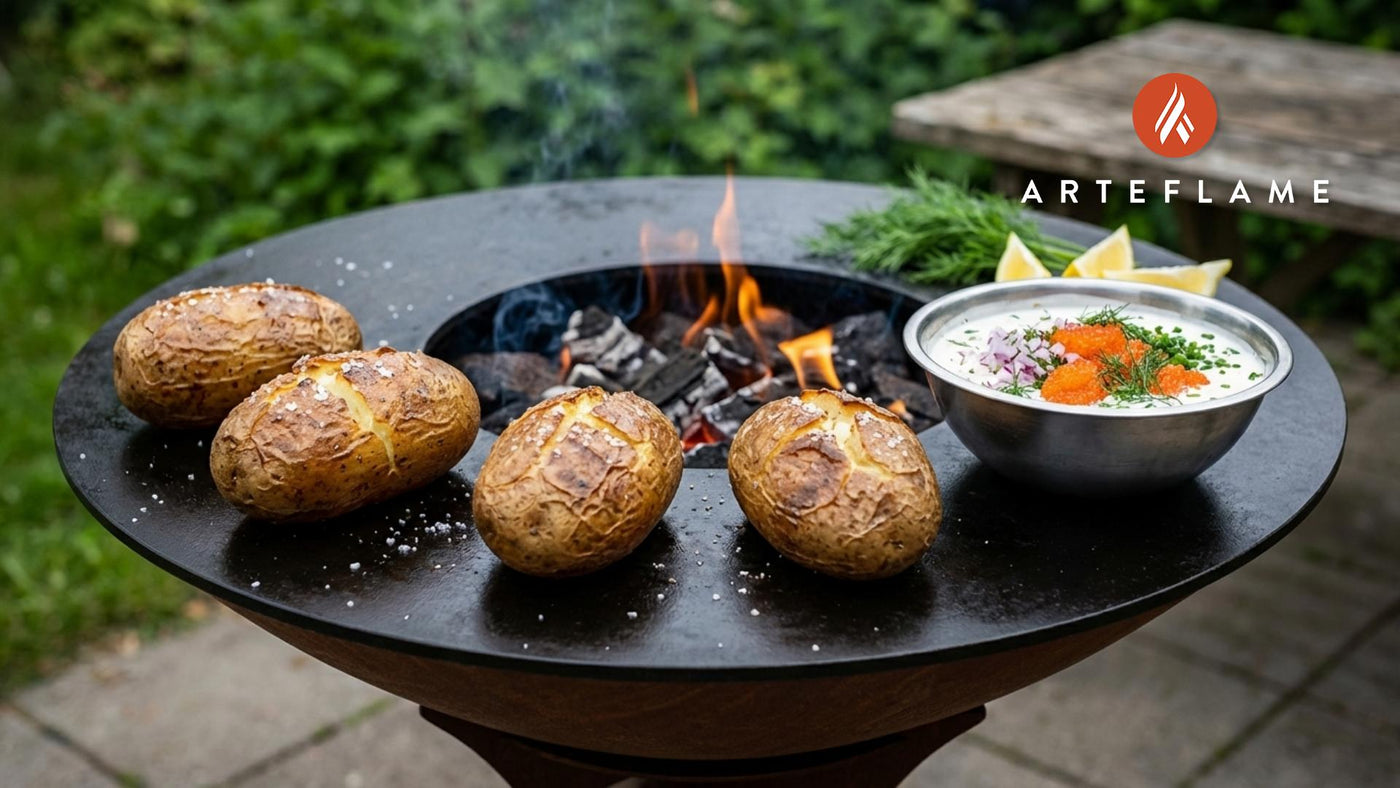 Finnish Roe Stuffed Grilled Potatoes Recipe