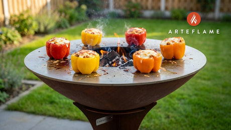 Smoky Italian Stuffed Peppers with Sausage & Cheese for the Arteflame Grill