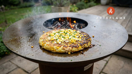 Crispy Pennsylvania Dutch Chicken Corn Rosti Recipe for the Arteflame Grill