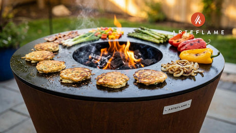 Crispy Grilled Rhode Island Clam Pancakes on the Arteflame