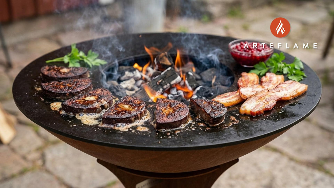Authentic Swedish Grilled Blood Pudding with Lingonberry Sauce