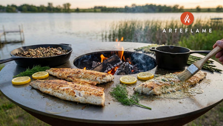 North Dakota Grilled Pike with Lemon Butter Sauce