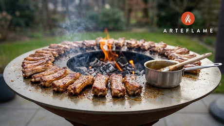 Smoky Grilled Albanian Pork Ribs with a Sticky Honey Glaze