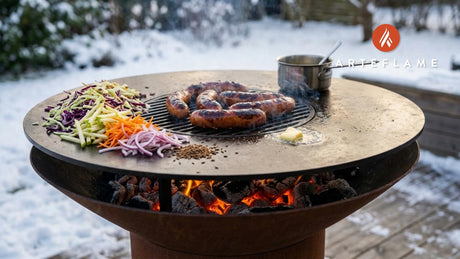 Swedish Grilled Sausage with Tangy Winter Slaw