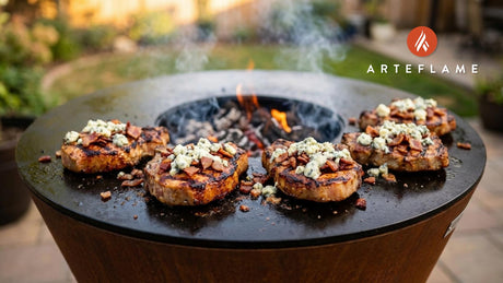 Grilled Pork Chops with Bacon and Blue Cheese