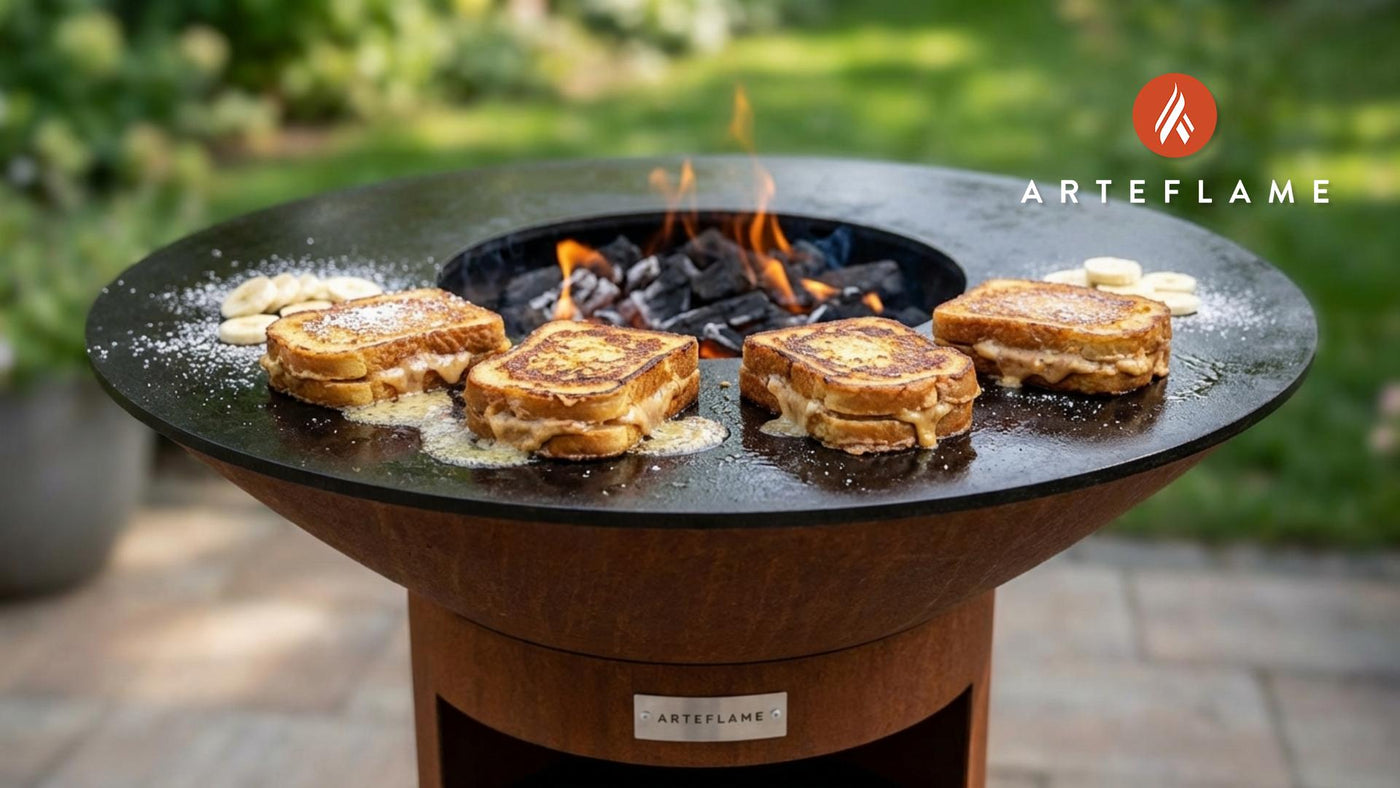 Grilled Peanut Butter Banana Cheesecake French Toast