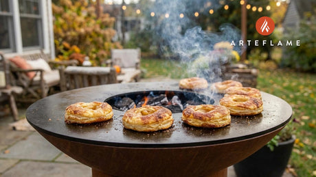 Fire-Roasted Swiss Apple Rings with Luscious Cinnamon Cream