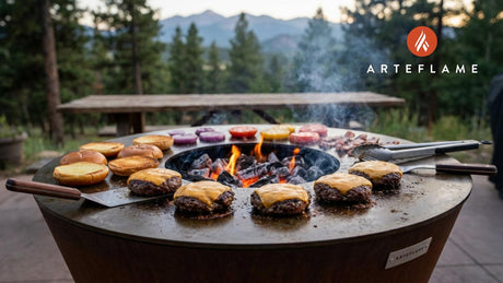 Rustic Colorado Mountain Elk Burgers on the Arteflame Grill