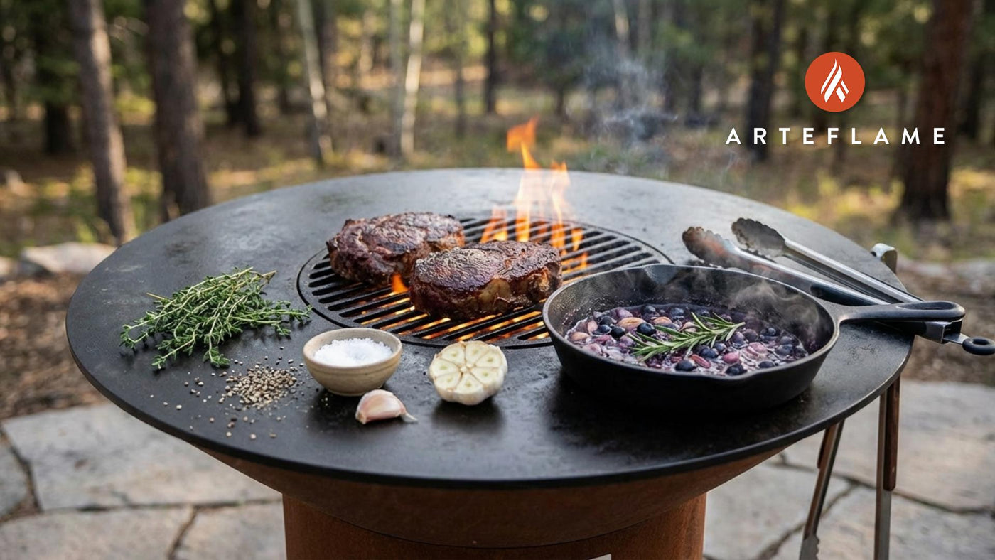 Alaskan Grilled Bison Steak with Savory Blueberry Reduction