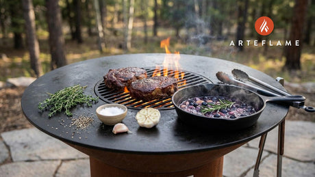 Alaskan Grilled Bison Steak with Savory Blueberry Reduction